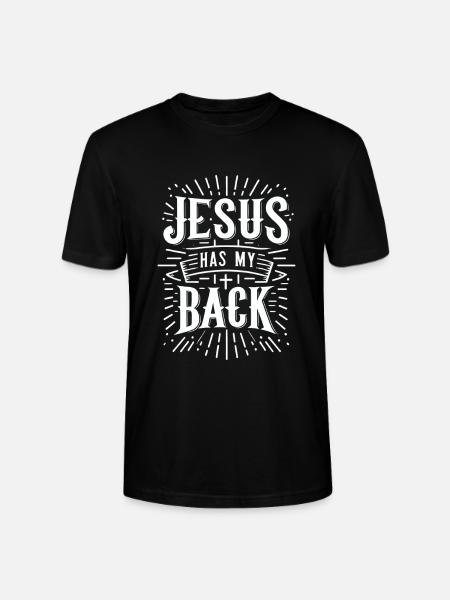 Jesus Has My Back 31 - Stanley/Stella CRAFTER Unisex Organic T-Shirt - black