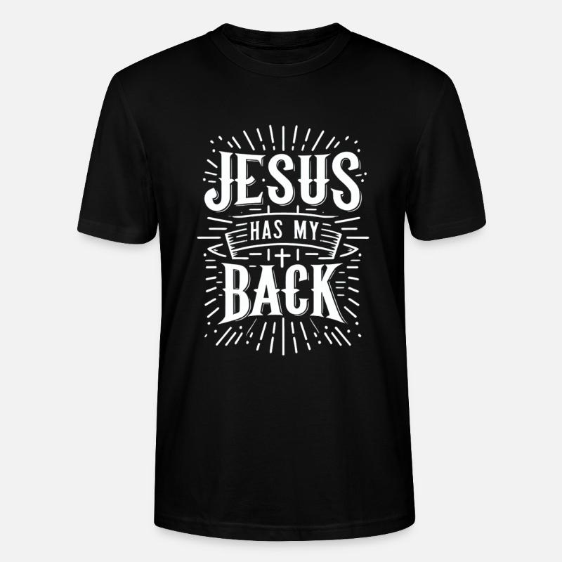 Jesus Has My Back 31 - Stanley/Stella Unisex Bio-T-Shirt CRAFTER - Schwarz