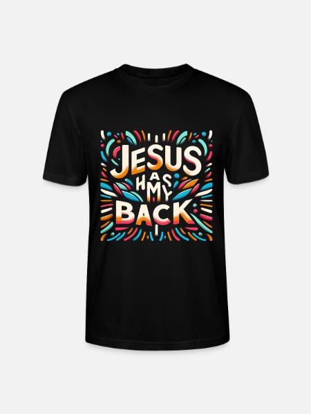 Jesus Has My Back 29 - Stanley/Stella CRAFTER Unisex Organic T-Shirt - black