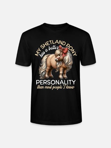 Shetland Pony Rider - Stanley/Stella CRAFTER Unisex Organic T-Shirt - black