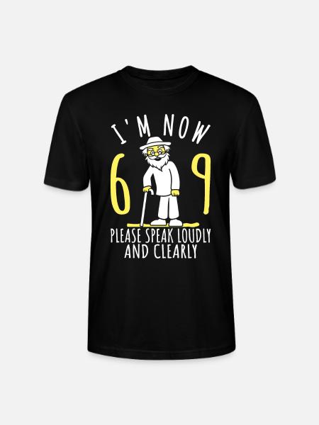 69. Geburtstag 69er 69ter Ich bin jetzt 69 Jahre - Stanley Stella CRAFTER unisex økologisk-T-shirt - sort