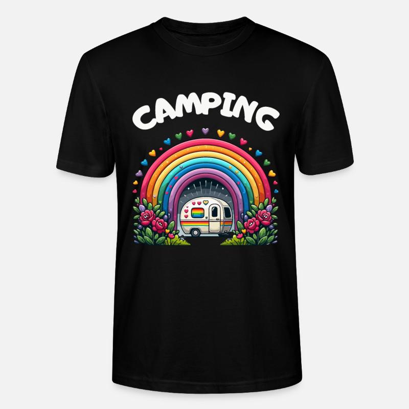 Camping Camping Caravane Camping-car Loisirs - T-shirt bio CRAFTER Stanley Stella Unisexe - noir
