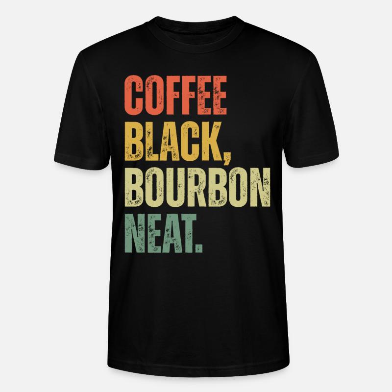 Café Bourbon Noir Pur - T-shirt bio CRAFTER Stanley Stella Unisexe - noir