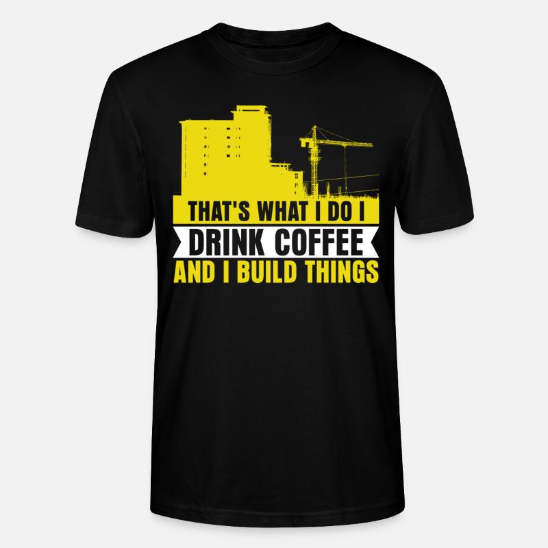 Grue d’ouvrier de la construction - T-shirt bio CRAFTER Stanley Stella Unisexe - noir