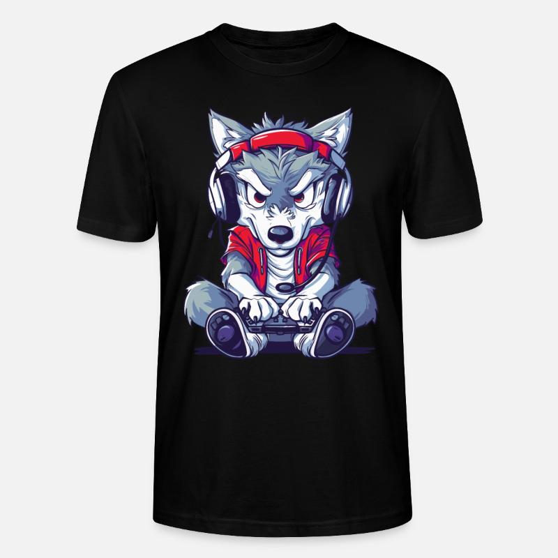 Wolf Videospiel - Stanley/Stella Unisex Bio-T-Shirt CRAFTER - Schwarz