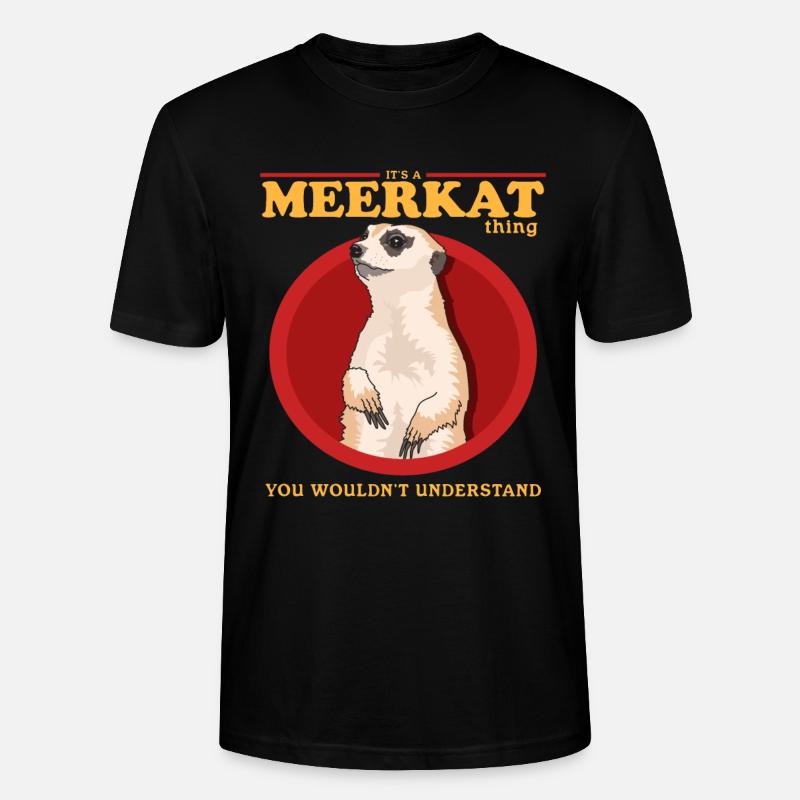 Erdmännchen Lustiges Erdmännchen Geschenk - Stanley/Stella Unisex Bio-T-Shirt CRAFTER - Schwarz