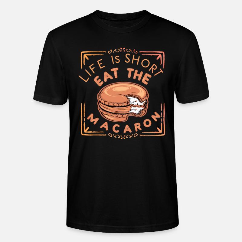 Amateurs de macarons Macarons français - T-shirt bio CRAFTER Stanley Stella Unisexe - noir