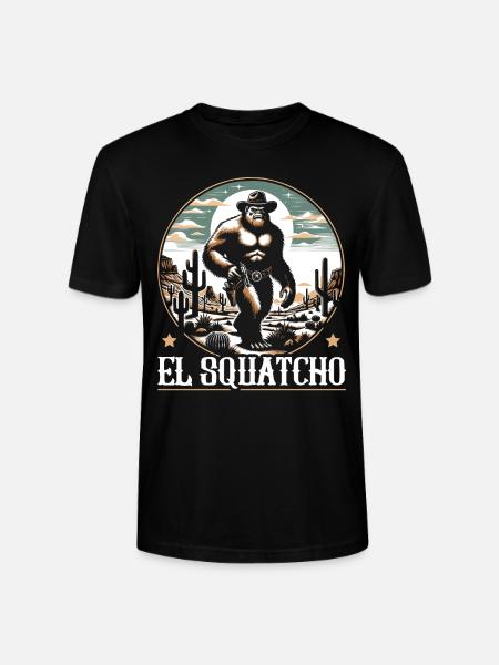 Western Bigfoot Lover Sasquatch Yeti - Stanley/Stella CRAFTER Unisex Organic T-Shirt - black