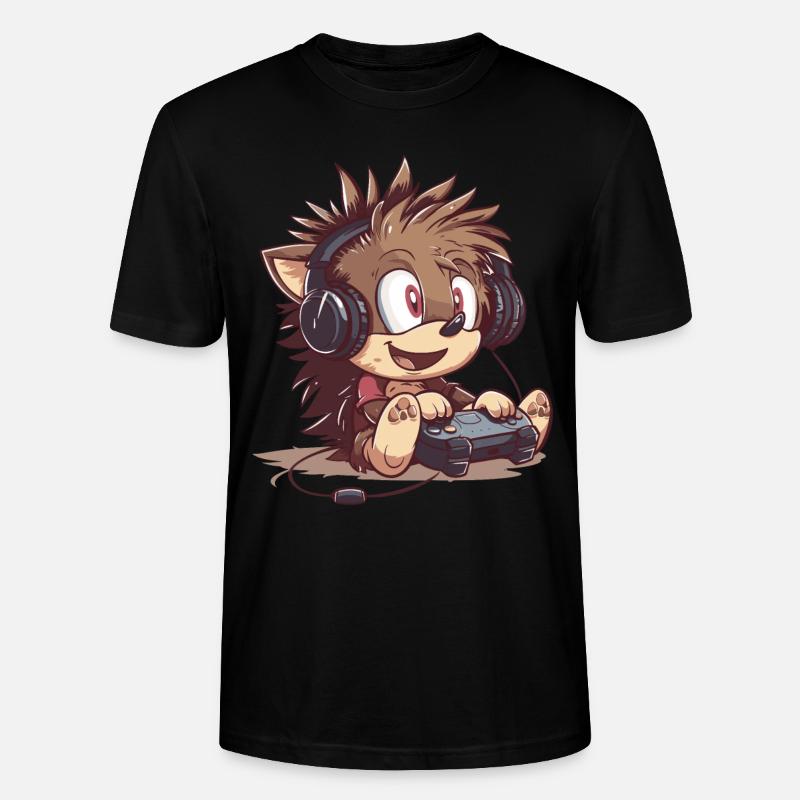 Igel Videospiel - Stanley/Stella Unisex Bio-T-Shirt CRAFTER - Schwarz