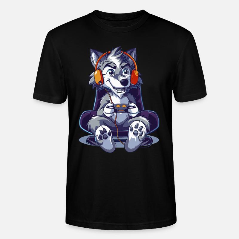 Wolf Videospiel - Stanley/Stella Unisex Bio-T-Shirt CRAFTER - Schwarz