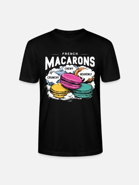 Macaron lovers French macarons - Stanley/Stella CRAFTER Unisex Organic T-Shirt - black