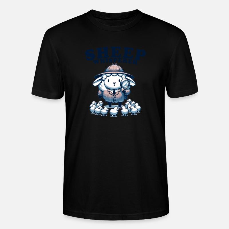 Schafsflüsterer Schaf - Stanley/Stella Unisex Bio-T-Shirt CRAFTER - Schwarz