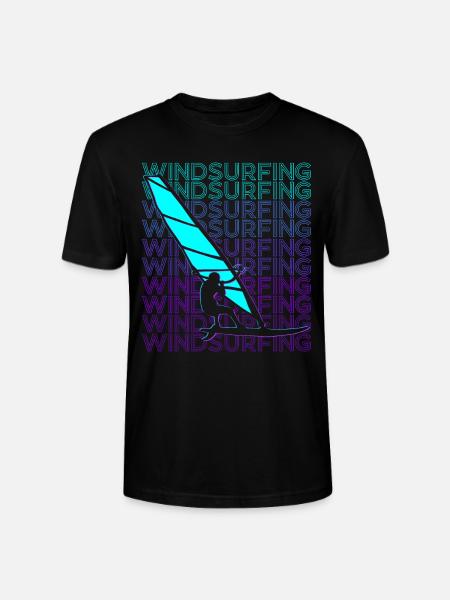 Windsurfing Windsurfer Windsurfing Retro - Stanley/Stella CRAFTER Unisex Organic T-Shirt - black