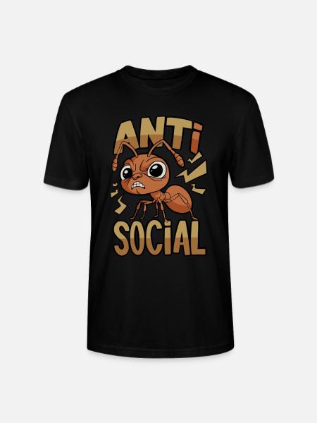 Fourmi antisociale - T-shirt bio CRAFTER Stanley Stella Unisexe - noir