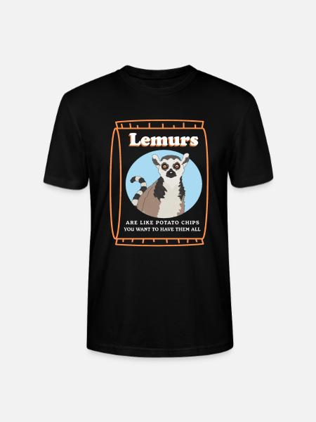 Lémuriens Ringtail lémur cadeau - T-shirt bio CRAFTER Stanley Stella Unisexe - noir