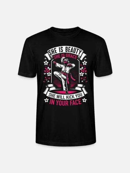 Karate Karate Fighter Martial Arts - Stanley/Stella CRAFTER Unisex Organic T-Shirt - black