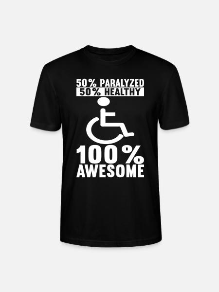 Rollstuhlfahrer Rollstuhl - Stanley/Stella Unisex Bio-T-Shirt CRAFTER - Schwarz