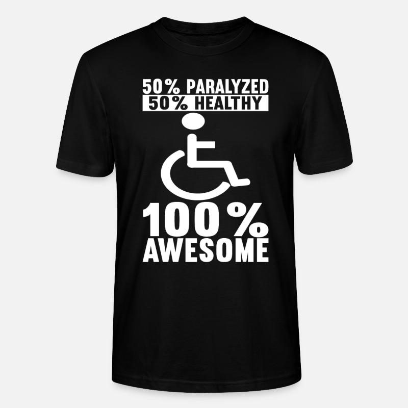 Rollstuhlfahrer Rollstuhl - Stanley/Stella Unisex Bio-T-Shirt CRAFTER - Schwarz