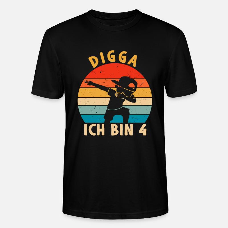 Digga Ich bin 4 - Stanley/Stella Unisex Bio-T-Shirt CRAFTER - Schwarz