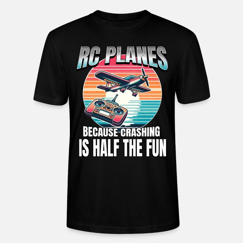 Modellflugzeug RC Flugzeug - Stanley/Stella Unisex Bio-T-Shirt CRAFTER - Schwarz