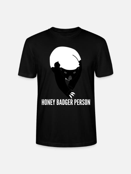 Honey Badgers Grumpy Honey Badger - Stanley/Stella CRAFTER Unisex Organic T-Shirt - black