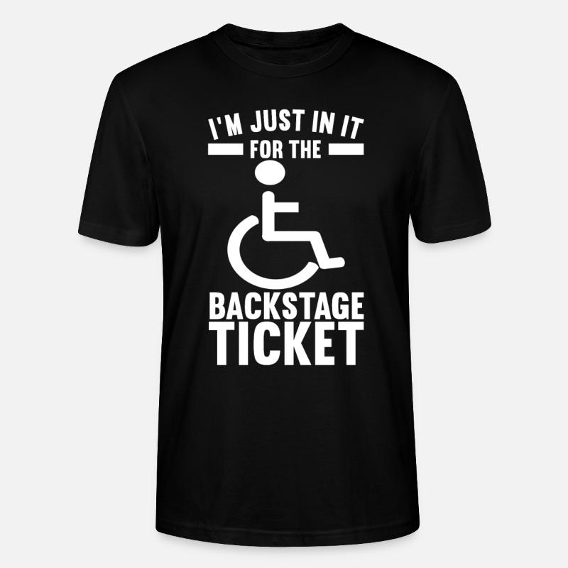Rollstuhlfahrer Rollstuhl - Stanley/Stella Unisex Bio-T-Shirt CRAFTER - Schwarz