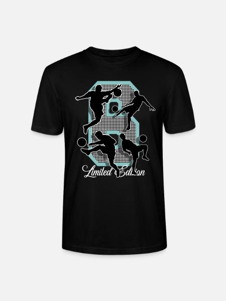 6th Birthday Football - Stanley/Stella CRAFTER Unisex Organic T-Shirt - black