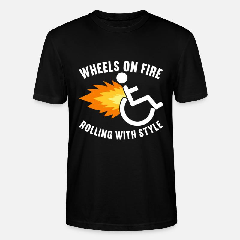 Rollstuhlfahrer Rollstuhl - Stanley/Stella Unisex Bio-T-Shirt CRAFTER - Schwarz