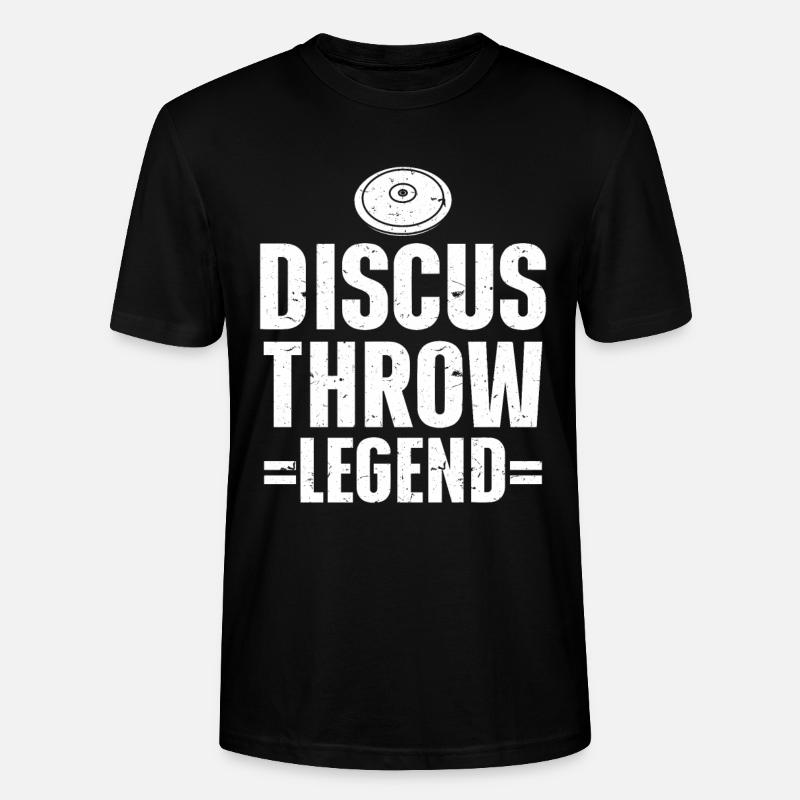 Diskuswerfer Leichtathlet Disc Throw - Stanley/Stella Unisex Bio-T-Shirt CRAFTER - Schwarz