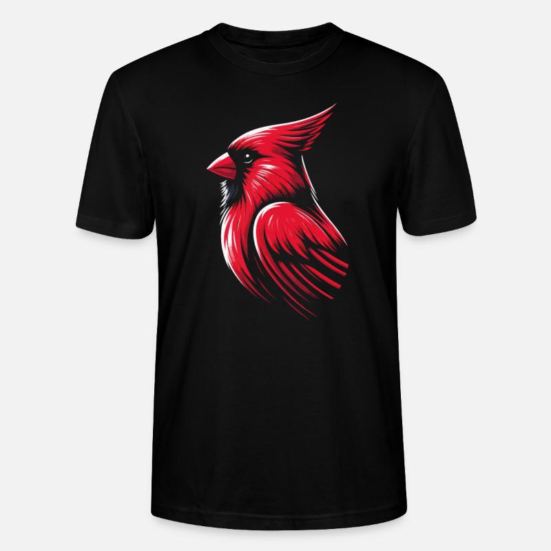 Kardinal Rotkardinal Vogel Roter Kardinal - Stanley/Stella Unisex Bio-T-Shirt CRAFTER - Schwarz
