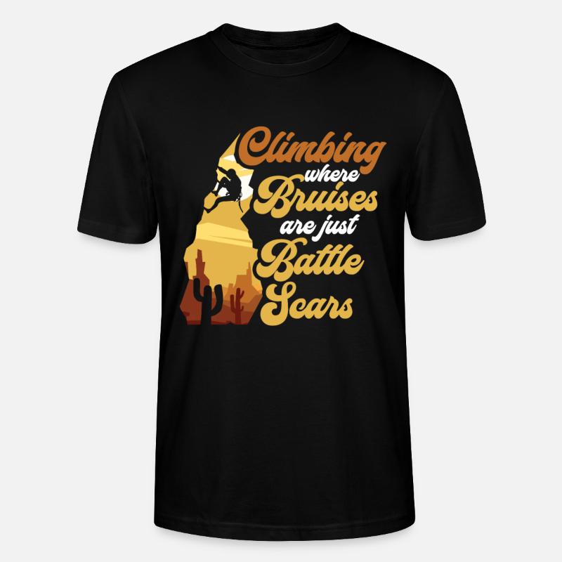 Klettern Mountain Boulder Climble Climber - Stanley/Stella Unisex Bio-T-Shirt CRAFTER - Schwarz