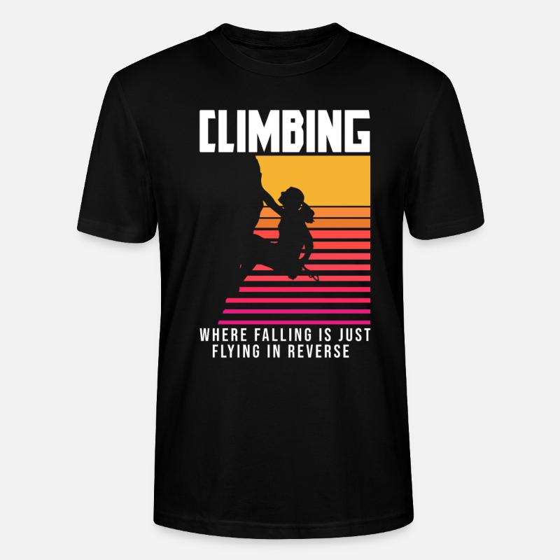 Klettern Mountain Boulder Climble Climber - Stanley/Stella Unisex Bio-T-Shirt CRAFTER - Schwarz