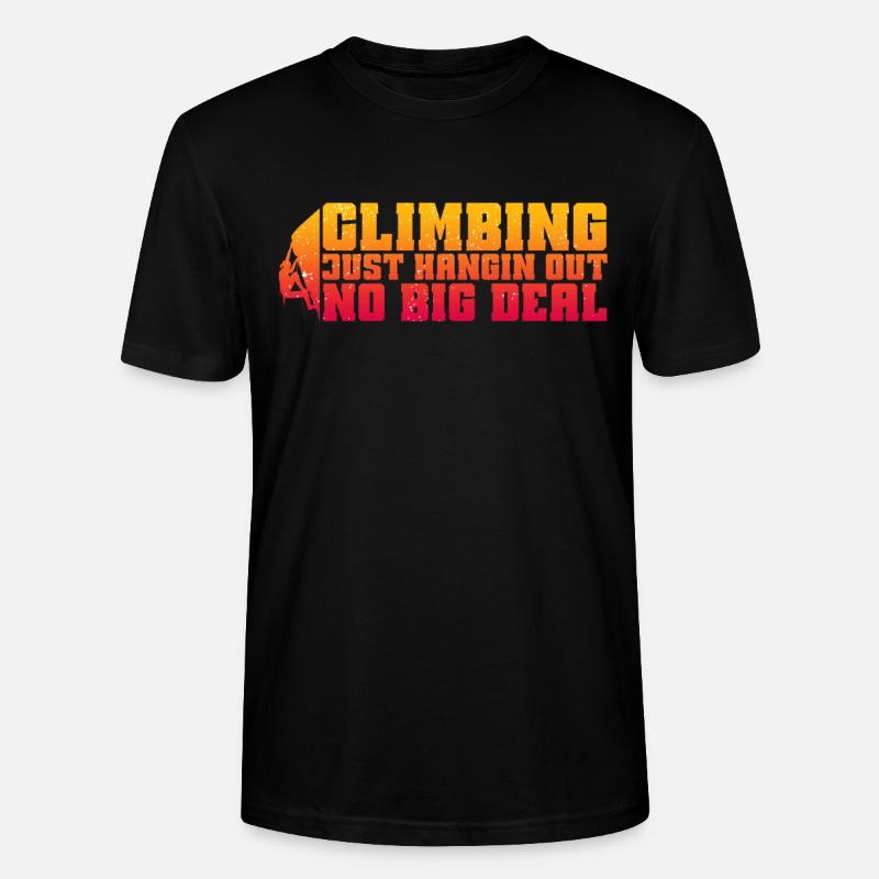 Klettern Mountain Boulder Climble Climber - Stanley/Stella Unisex Bio-T-Shirt CRAFTER - Schwarz