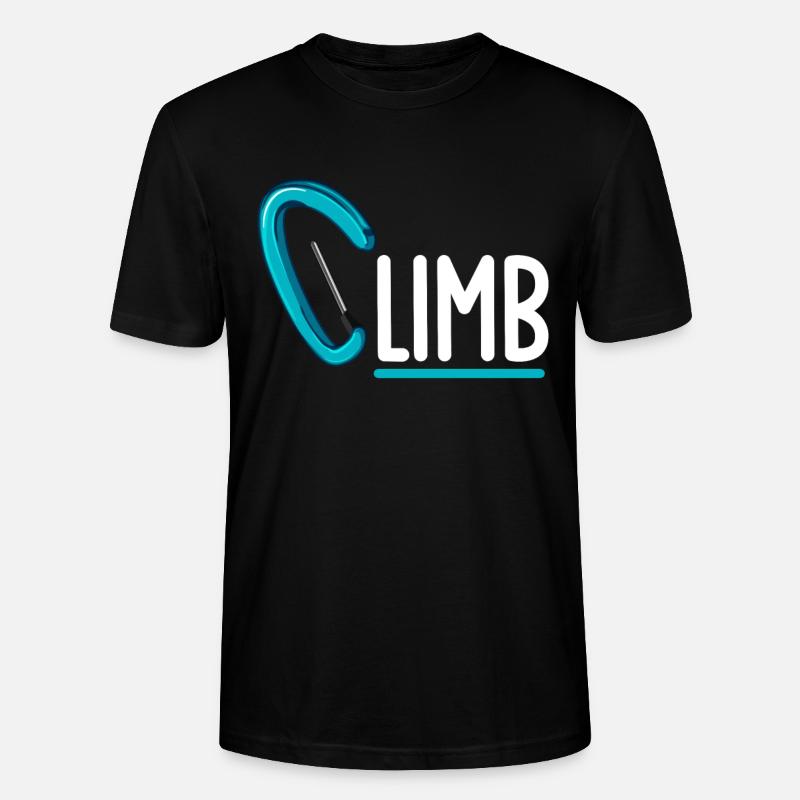 Klettern Mountain Boulder Climble Climber - Stanley/Stella Unisex Bio-T-Shirt CRAFTER - Schwarz