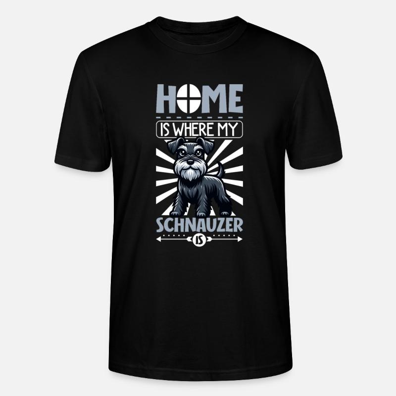 Zuhause - Schnauzer - Stanley/Stella Unisex Bio-T-Shirt CRAFTER - Schwarz