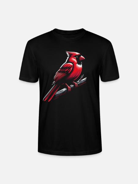 Kardinal Rotkardinal Vogel Roter Kardinal - Stanley/Stella Unisex Bio-T-Shirt CRAFTER - Schwarz