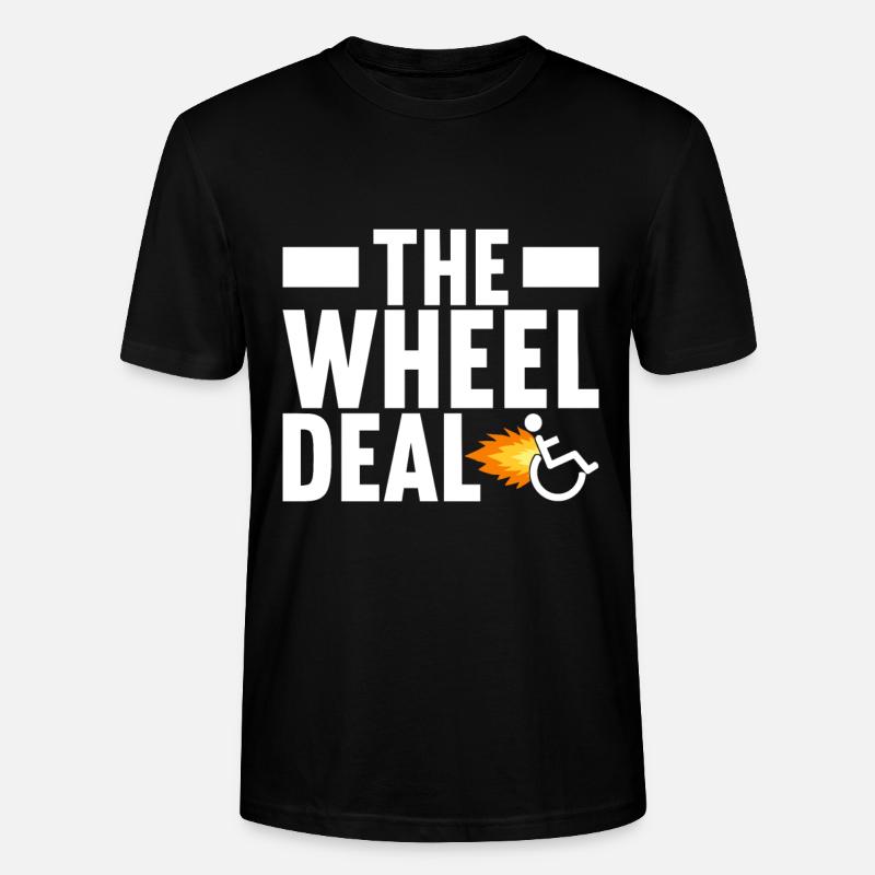 Rollstuhlfahrer Rollstuhl - Stanley/Stella Unisex Bio-T-Shirt CRAFTER - Schwarz