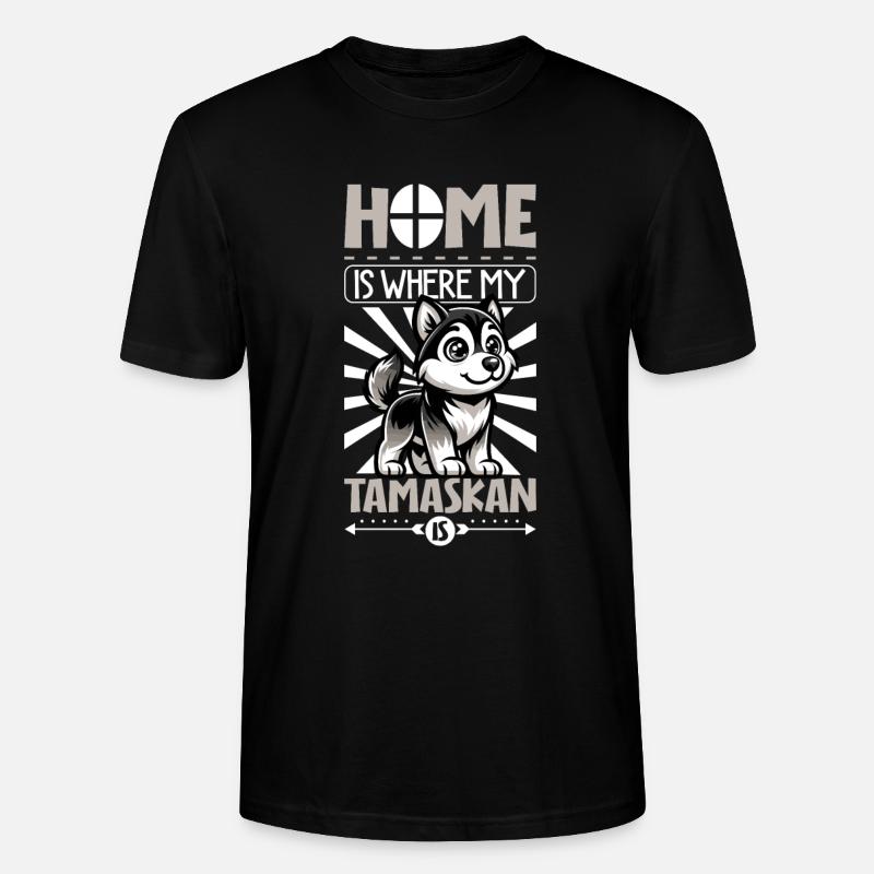 Zuhause - Tamaskan - Stanley/Stella Unisex Bio-T-Shirt CRAFTER - Schwarz