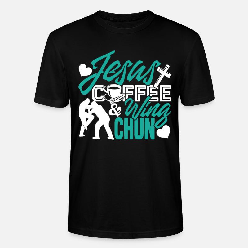 Wing Chun Jesus Coffee Wing Chun - Stanley/Stella CRAFTER Unisex Organic T-Shirt - black