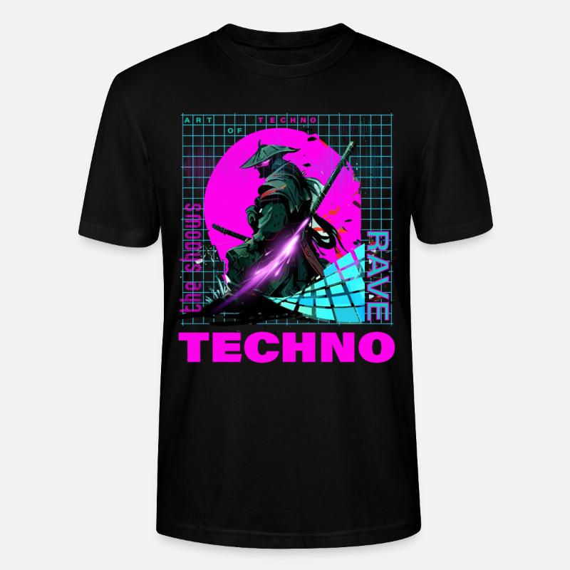 Techno Rave Electro Samurai Japan - Stanley/Stella Unisex Bio-T-Shirt CRAFTER - Schwarz