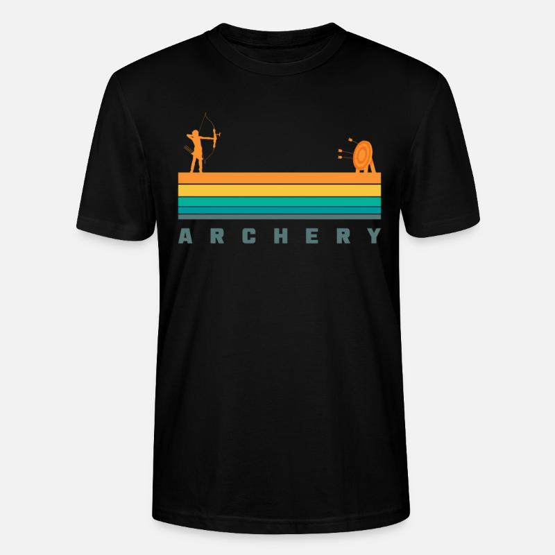 Retro Bogenschießen - Stanley/Stella Unisex Bio-T-Shirt CRAFTER - Schwarz