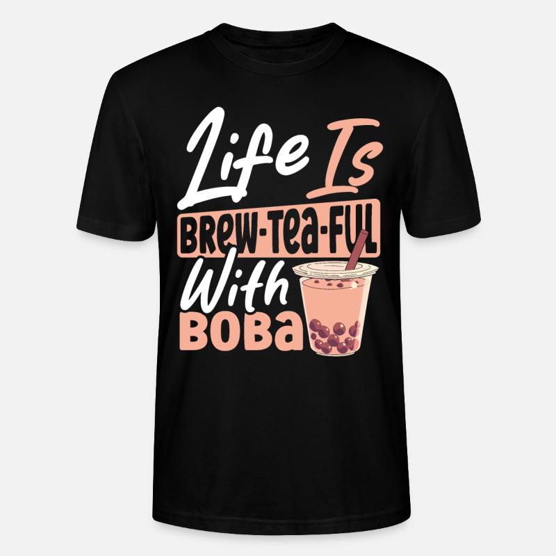 Chai Tee Tee-Latte Tapioka-Perlen - Stanley/Stella Unisex Bio-T-Shirt CRAFTER - Schwarz