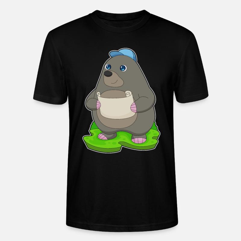 Mole Hiker Map - Stanley/Stella CRAFTER Unisex Organic T-Shirt - black