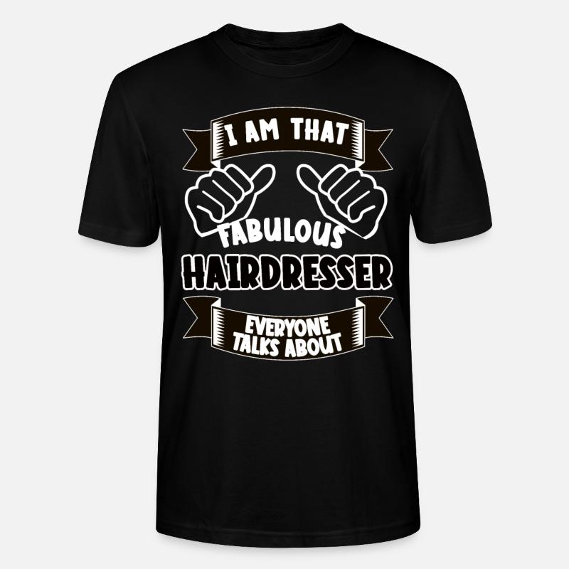 Friseur Lustiger Spruch Geschenk - Stanley/Stella Unisex Bio-T-Shirt CRAFTER - Schwarz