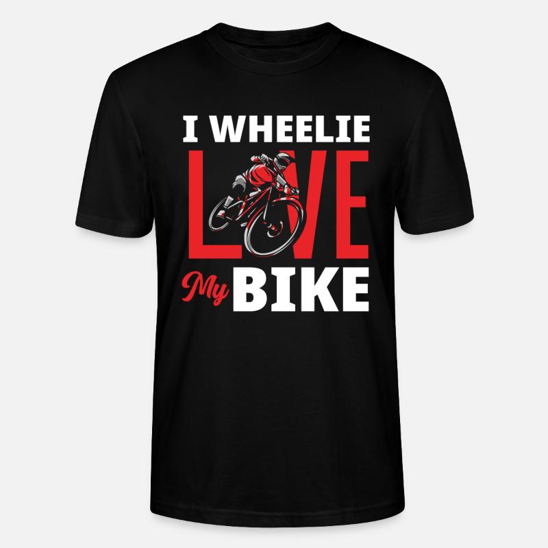 Radfahrer Mountainbiker Liebe - Stanley/Stella Unisex Bio-T-Shirt CRAFTER - Schwarz