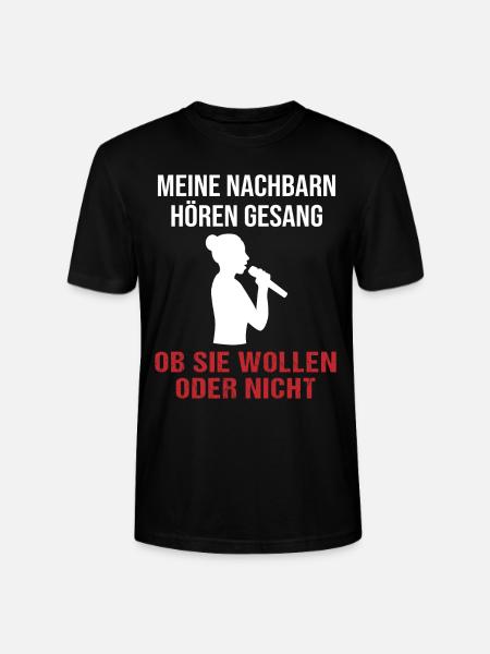 Gesang Nachbarn Willensfrage - Geschenk - Stanley/Stella Unisex Bio-T-Shirt CRAFTER - Schwarz