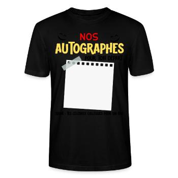 Abschied Kollege Mann Ruhestand Transfer Autogramm - Stanley/Stella Unisex Bio-T-Shirt CRAFTER - Schwarz - Vorne - Alina (178cm) & Michal (187cm)