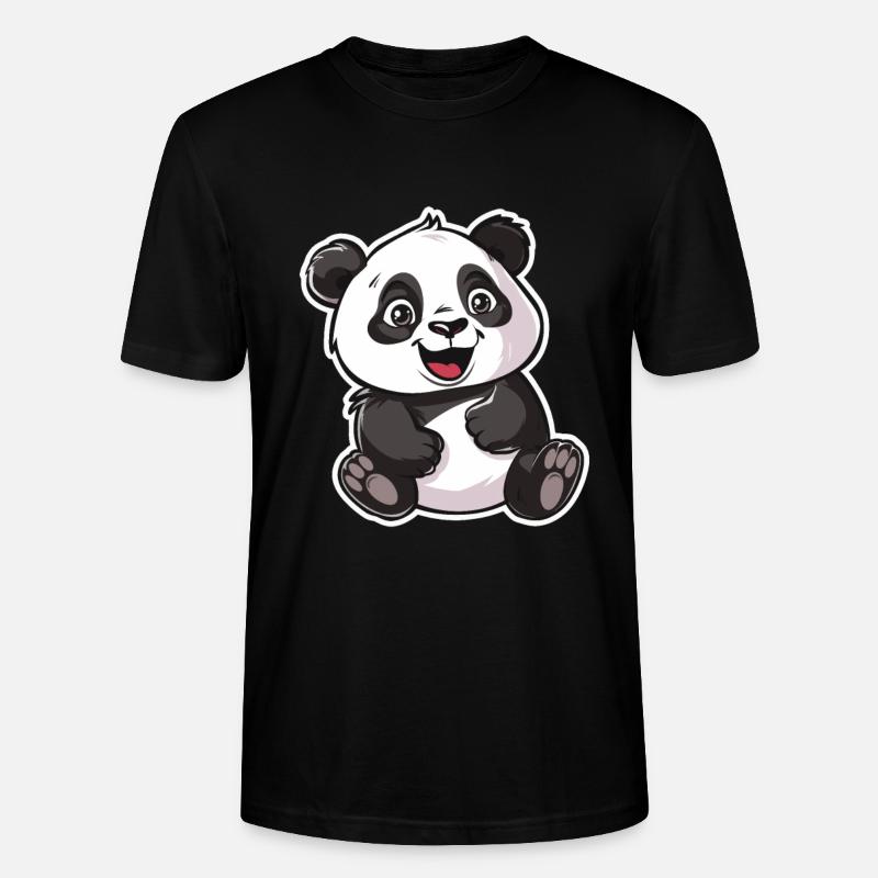 Exubérant Panda Buddy Sticker - T-shirt bio CRAFTER Stanley Stella Unisexe - noir