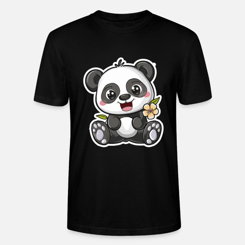 Exubérant Panda Buddy Sticker - T-shirt bio CRAFTER Stanley Stella Unisexe - noir