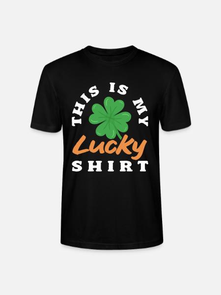 Lucky Clover Charm Essential - Stanley/Stella CRAFTER Unisex Organic T-Shirt - black